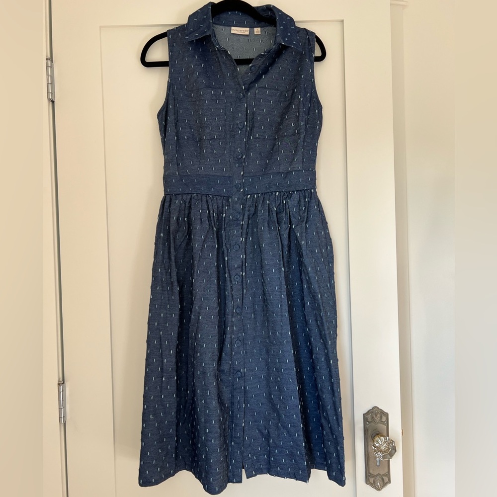 Denim Eva Mendes dress. Size 4. Never worn